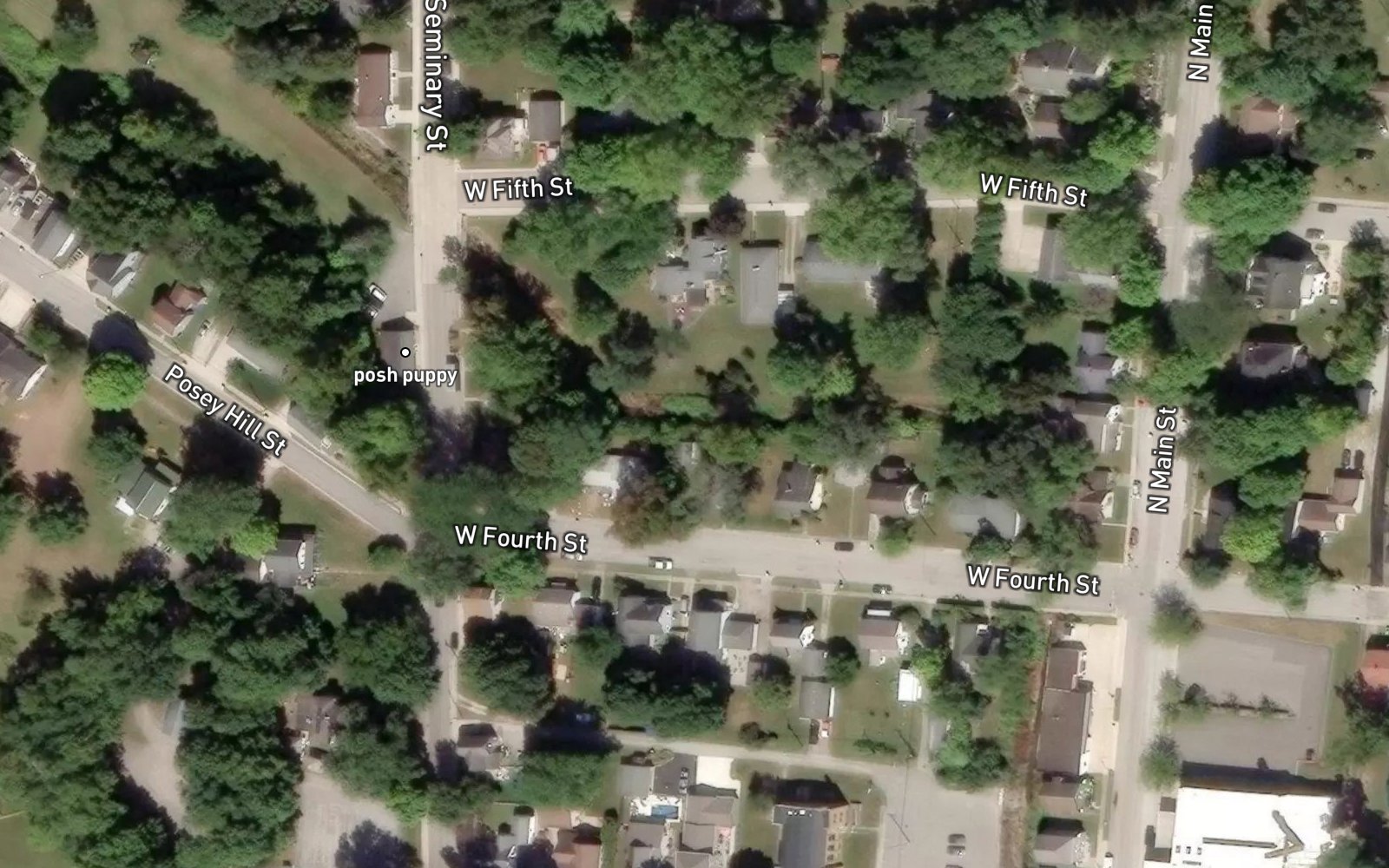 Aerial view of Roanoke, IN