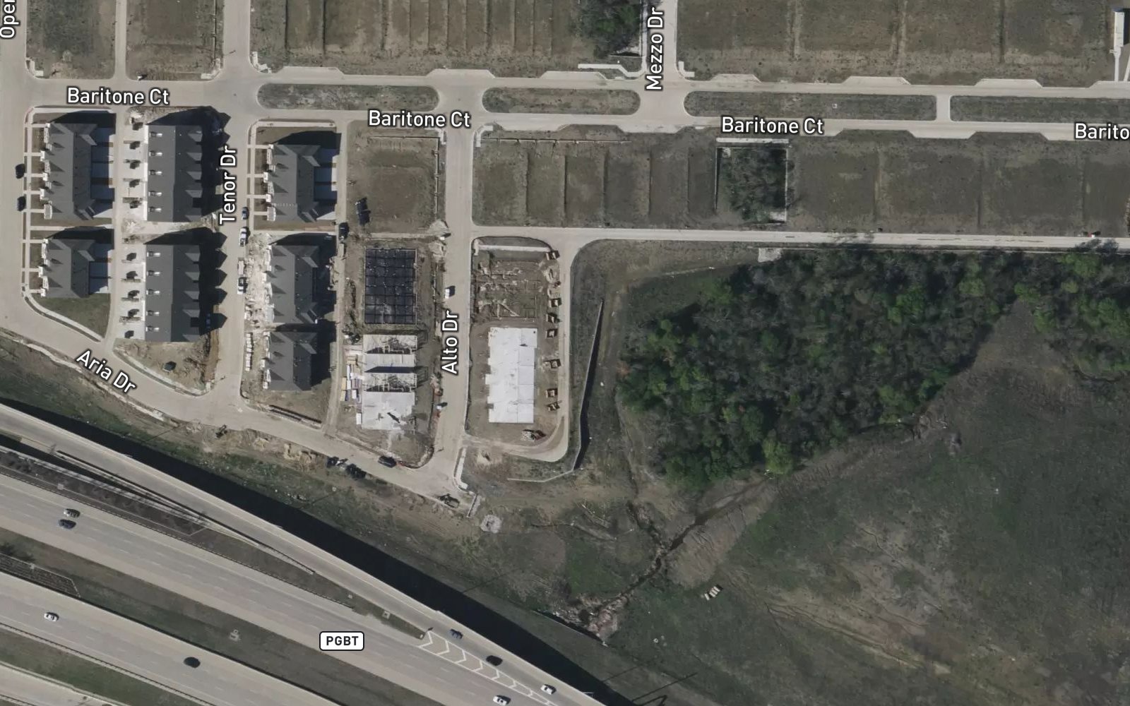 Aerial view of Sachse, TX